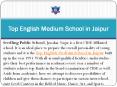 Top English Medium School in Jaipur PowerPoint PPT Presentation