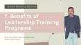 7 Benefits of Leadership Training Programs PowerPoint PPT Presentation