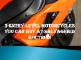 5 Entry-level Motorcycles You can Buy at Salvagebid Auctions