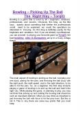 Bowling – Picking Up The Ball The Right Way - Arohi Eye Hospital PowerPoint PPT Presentation