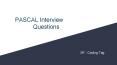 Pascal Interview Questions 2020- Coding Tag PowerPoint PPT Presentation
