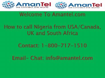 How to call Nigeria from USA