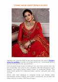 ETHNIC WEAR SAREE TRENDS IN 2020