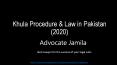 Legal Khula Procedure in Pakistan : Khula Pakistani Law PowerPoint PPT Presentation