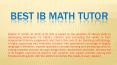 Best Ib Math Tutor IA Online Help Assignment Tutor PowerPoint PPT Presentation