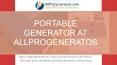 Topmost portable generator at Allprogenerators PowerPoint PPT Presentation