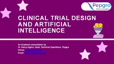 Clinical Trial Design and Artificial Intelligence | Pepgra.com