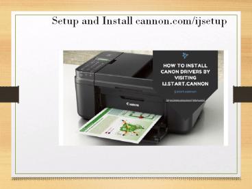 Instruction for ij start canon