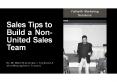 Sales Tips to Build a Non-United Sales Team PowerPoint PPT Presentation