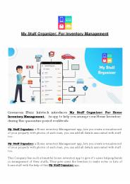 My Stuff Organizer: For Home Inventory Management