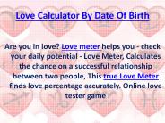 love calculator by date of birth