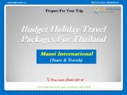 Budget Holiday Travel Packages For Thailand