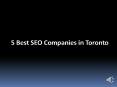 5 Best SEO Companies in Toronto PowerPoint PPT Presentation