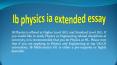 Ib Physics IA Extended Essay Tutor 2020 PowerPoint PPT Presentation
