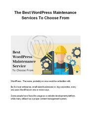 The Best WordPress Maintenance Services To Choose From