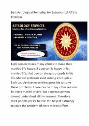 Extra Marital Affairs Problems Astrologer