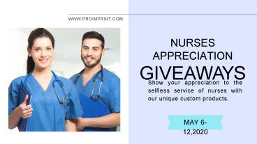 Top Ways to Celebrate's Nurse  Appreciation Week