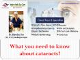 What you need to know about cataracts? PowerPoint PPT Presentation