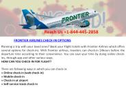 FRONTIER AIRLINES CHECK-IN OPTIONS