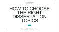 How to Choose the Right Dissertation Topics PowerPoint PPT Presentation