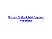Rol van Outlook Mail Support Nederland