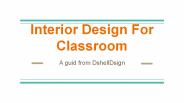 Interior Design For Classroom