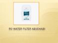 RO Water Filter Abudhabi Raises Standards To The Highest Level