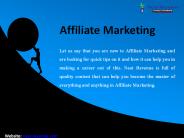 Affiliate Marketing For Beginners