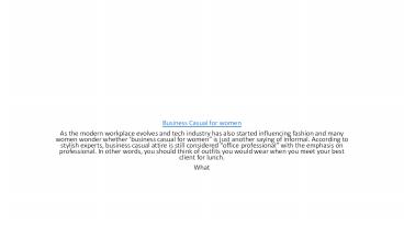 Business Casual Women