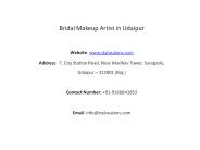 Bridal Makeup Artist in Udaipur