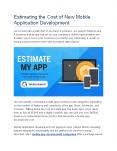 Estimating the Cost of New Mobile Application Development