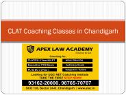 CLAT Coaching Classes in Chandigarh