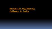 Mechanical Engineering Colleges in India (1)