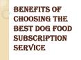Benefits of Choosing the Best Dog Food Subscription Service PowerPoint PPT Presentation