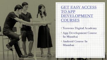 App Development Course In Mumbai | Yesweus Digital Academy