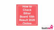 How to Check Bihar Board 10th Result 2020 Online