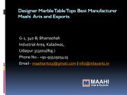 Designer Marble Table Tops Best Manufacturer Maahi  Arts and Exports