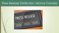 Affordable Press Release Distribution Service Canada PowerPoint PPT Presentation