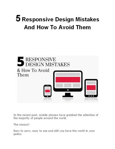 5 Responsive Design Mistakes And How To Avoid Them