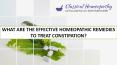 What Are the Effective Homeopathic Remedies to Treat Constipation? PowerPoint PPT Presentation