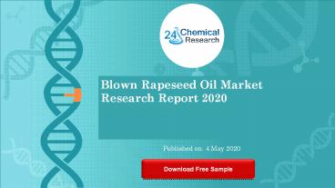 Blown Rapeseed Oil Market Research Report 2020