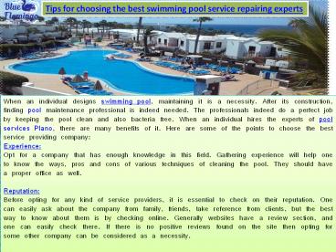 Pool services Plano, TX