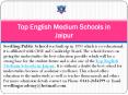 Top English Medium Schools in Jaipur PowerPoint PPT Presentation