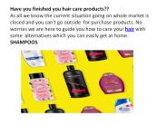 Hair Care Alternative Products