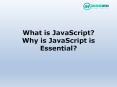 What is JavaScript? Why is JavaScript is Essential? PowerPoint PPT Presentation