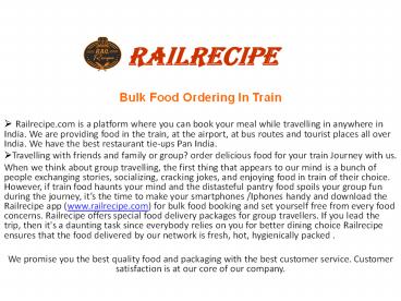 How to Order Bulk Food Online - RailRecipe