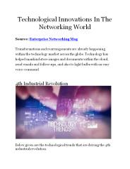 Technological Innovations In The Networking World