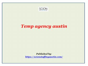 Temp agency austin