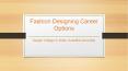 Fashion Designing Career Options - Avantika University PowerPoint PPT Presentation
