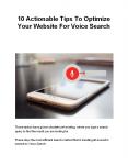 10 Actionable Tips To Optimize Your Website For Voice Search PowerPoint PPT Presentation